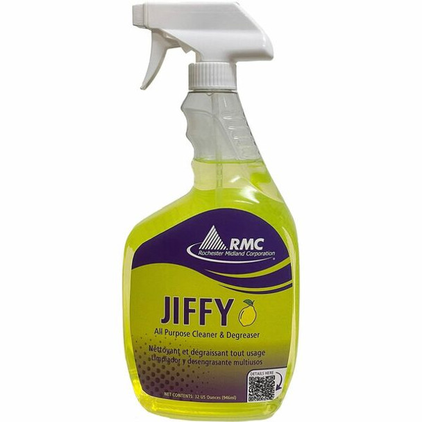 RMC Jiffy Spray Cleaner - Ready-To-Use - 32 fl oz (1 quart) - 1 Each - Clear Yellow-Green