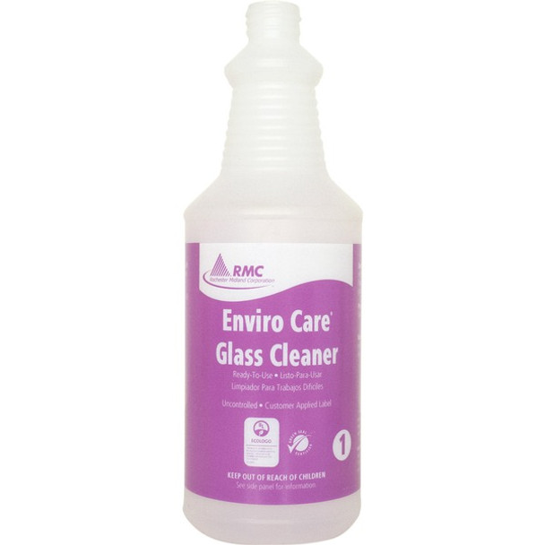 RMC Glass Cleaner Spray Bottle - 48 / Carton - Frosted Clear - Plastic