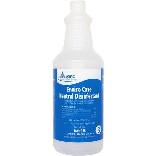 RMC Neutral Disinfectant Spray Bottle - 48 / Carton - Frosted Clear - Plastic