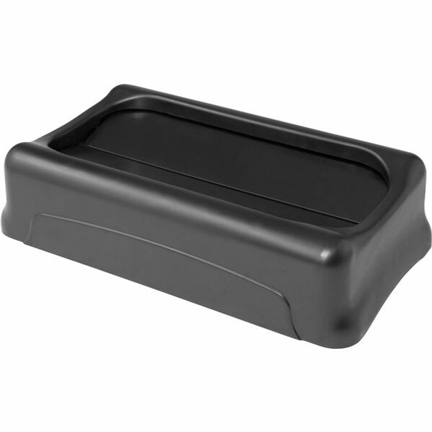 Rubbermaid Commercial Slim Jim Container Swing Lid - Rectangular1 Each - Black