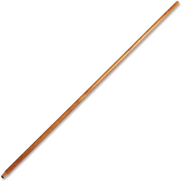 Rubbermaid Commercial Lacquered Wood Broom Handle - 60" Length - 1.30" Diameter - Natural - Lacquered Wood - 1 Each