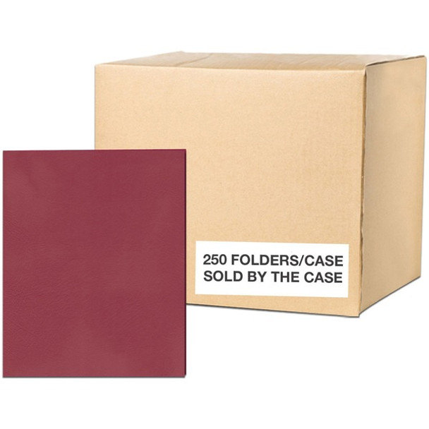 Roaring Spring Letter Pocket Folder - 8 1/2" x 11" - 50 Sheet Capacity - 2 Internal Pocket(s) - Scarlet - 250 / Carton