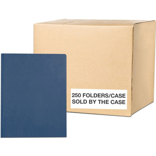 Roaring Spring Letter Fastener Folder - 8 1/2" x 11" - 50 Sheet Capacity - 3 x Prong Fastener(s) - 2 Internal Pocket(s) - Dark Blue - 250 / Carton