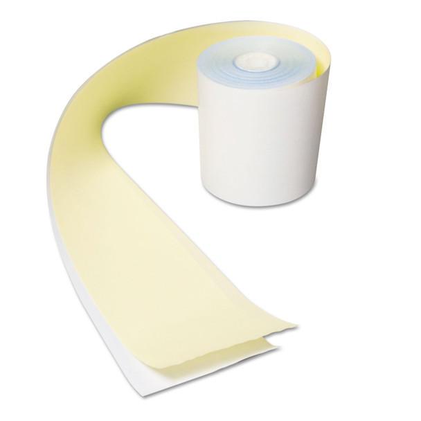 No Carbon Register Rolls, 3" x 90 ft, White/Yellow, 30/Carton