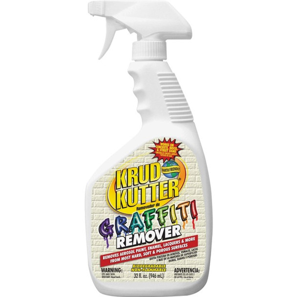 Krud Kutter Graffiti Remover - Ready-To-Use - 32 fl oz (1 quart) - 1 Each - Clear