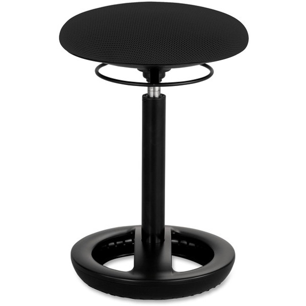 Safco TWIXT Ergo Desk Height Chair - Black Polypropylene, Nylon, Vinyl Seat - Rounded Base - 1 Each