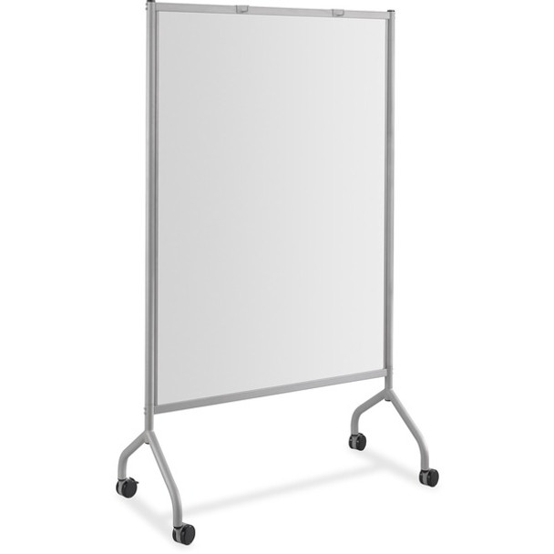 Safco Impromptu Magnetic Whiteboard Screens - Gray Surface - Gray Steel Frame - Rectangle - Magnetic - Marker Tray, Casters - Assembly Required - 1 Each