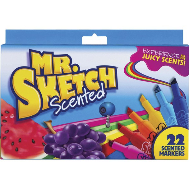 Mr. Sketch Scented Markers - Chisel Marker Point Style - Assorted - 22 / Pack