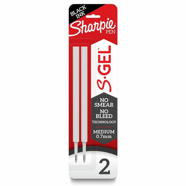 Sharpie S-Gel Pen Refill - 0.70 mm, Medium, , Bold Point - Black Ink - 2 / Pack