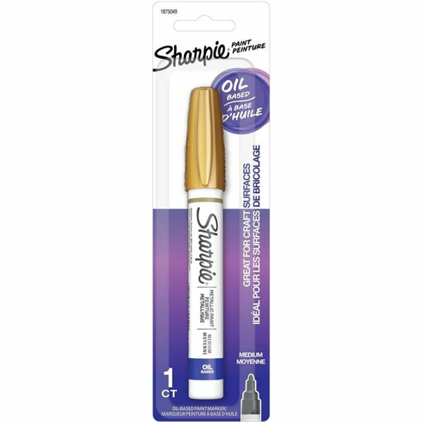 Sharpie Oil-Based Paint Markers - Medium Marker Point - Gold Oil Based Ink - 1 Pack