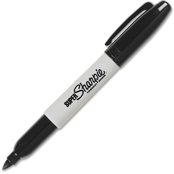 Sharpie Super Permanent Marker - Fine, Bold Marker Point - Black - 1 / Box