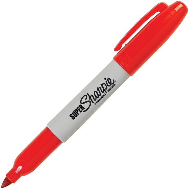 Sharpie Super Bold Fine Point Markers - Bold Marker Point - Red Alcohol Based Ink - 1 / Box