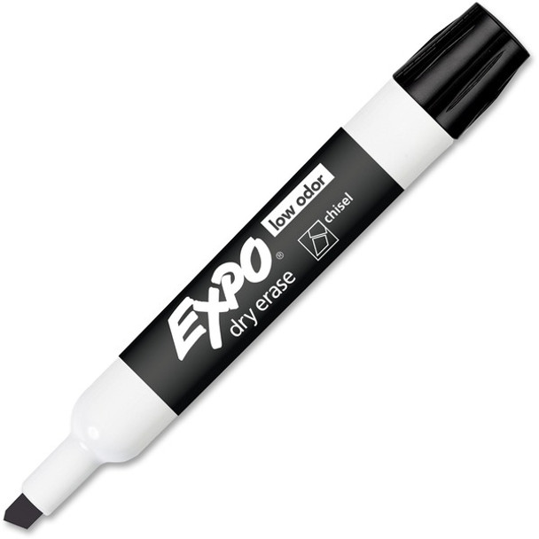 Expo Large Barrel Dry-Erase Markers - Bold Marker Point - Chisel Marker Point Style - Black - 1 Dozen