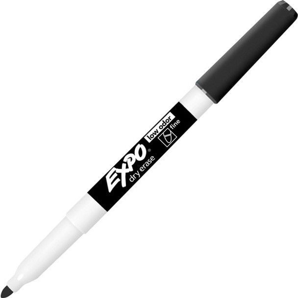 Expo Low Odor Dry Erase Markers - Fine Point Type - Black - 1 Dozen