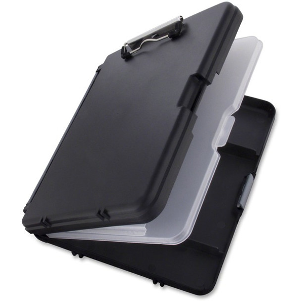 Saunders WorkMate II Poly Storage Clipboard - 11" - Polypropylene - Black - 1 Each