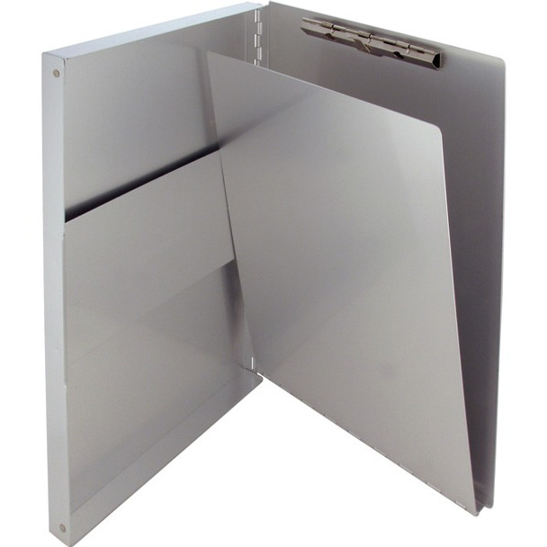 Saunders Snapak Side-open Storage Form Holder - 0.50" Clip Capacity - Storage for 30 Sheet - Side Opening - 8 1/2" x 14" - Aluminum - Silver - 1 Each
