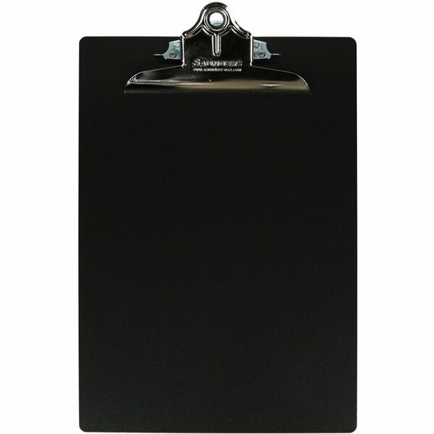 Saunders Smooth Aluminum Clipboard - Storage for Paper - 8 1/2" x 11" - Aluminum - Black - 1 Each