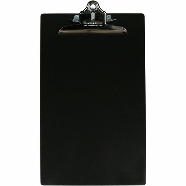 Saunders Smooth Aluminum Clipboard - Storage for Paper - 8 1/2" x 14" - Aluminum - Black - 1 Each