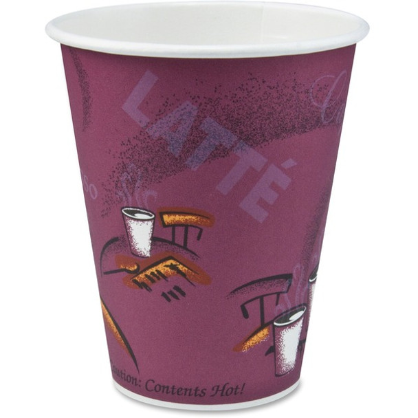 Solo 10 oz Bistro Design Disposable Paper Cups - 50 / Pack - 20 / Carton - Multi - Paper - Beverage, Hot Drink, Cold Drink, Coffee, Tea, Cocoa