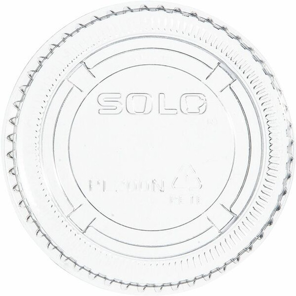 Solo Cup PET Plastic Souffle Cup Lids - Polyethylene Terephthalate (PET) - 20 / Carton - Clear