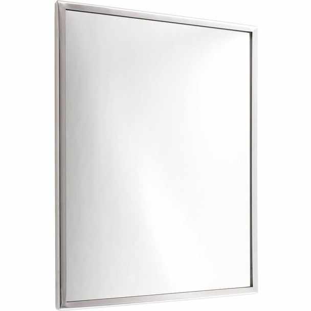 See All Flat Mirror - Rectangular - 18" Width x 24" Length - Stainless Steel - 1 Each