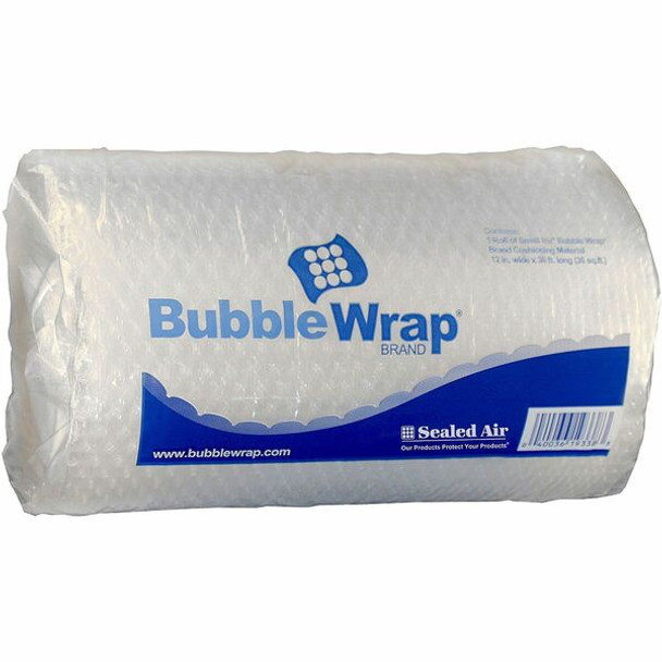 Sealed Air Bubble Wrap Multi-purpose Material - 12" Width x 30 ft Length - 1 Wrap(s) - Lightweight, Perforated - Clear - 1 / Roll
