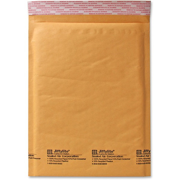 Sealed Air JiffyLite Cellular Cushioned Mailers - Bubble - #7 - 14 1/4" Width x 20" Length - Peel & Seal - Kraft - 50 / Carton - Kraft