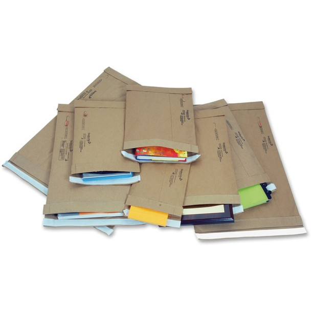 Jiffy Mailer Jiffy Padded Mailers - Multipurpose - #4 - 9 1/2" Width x 14 1/2" Length - Flap - Kraft - 100 / Carton - Natural Kraft, Satin Gold