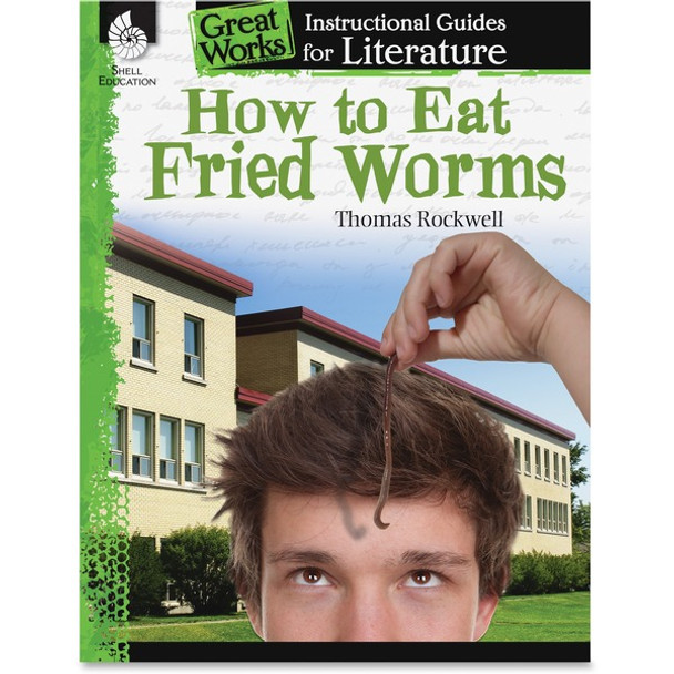Shell Education How To Eat Fried Worms Instructional Guide Printed Book by Thomas Rockwell - 72 Pages - Shell Educational Publishing Publication - Book - Grade 3-5