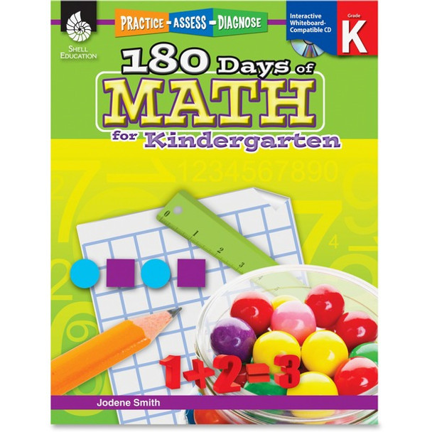 Shell Education 180 Days of Math for Kindergarten Book Printed/Electronic Book by Jodene Smith - 208 Pages - Shell Educational Publishing Publication - 2011 April 01 - Book, CD-ROM - Grade K - English