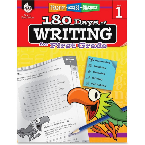 Shell Education 1st Grade 180 Days of Writing Book Printed Book - 216 Pages - Shell Educational Publishing Publication - Book - Grade 1