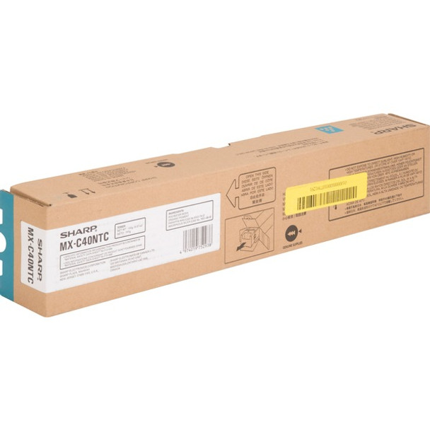 Sharp MX-C40NTC Original Toner Cartridge - Laser - 10000 Pages - Cyan