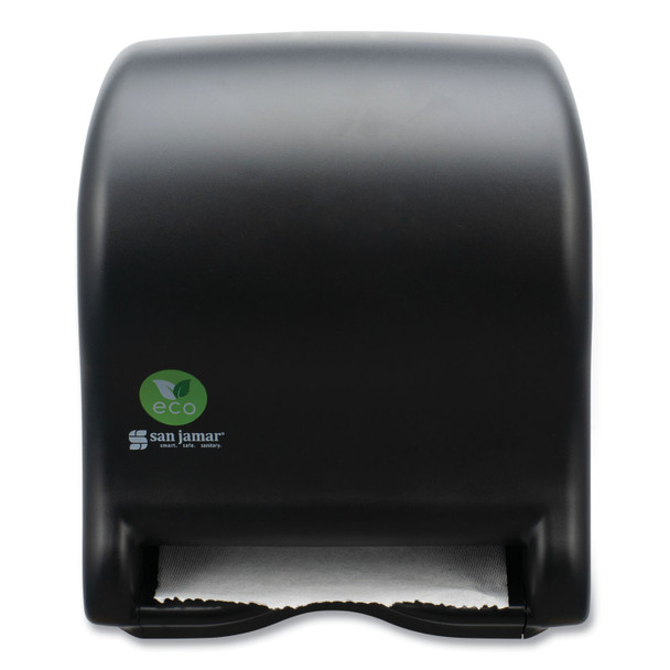 Ecological Green Towel Dispenser, 9.1 x 14.4 x 11.8, Black