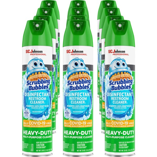 Scrubbing Bubbles&reg; Disinfectant Cleaner - Ready-To-Use - 25 fl oz (0.8 quart) - 12 / Carton - White