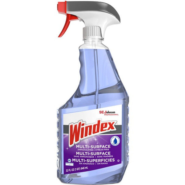 Windex&reg; Non-Ammoniated Cleaner - 32 fl oz (1 quart)Trigger Bottle - 1 Each - Purple