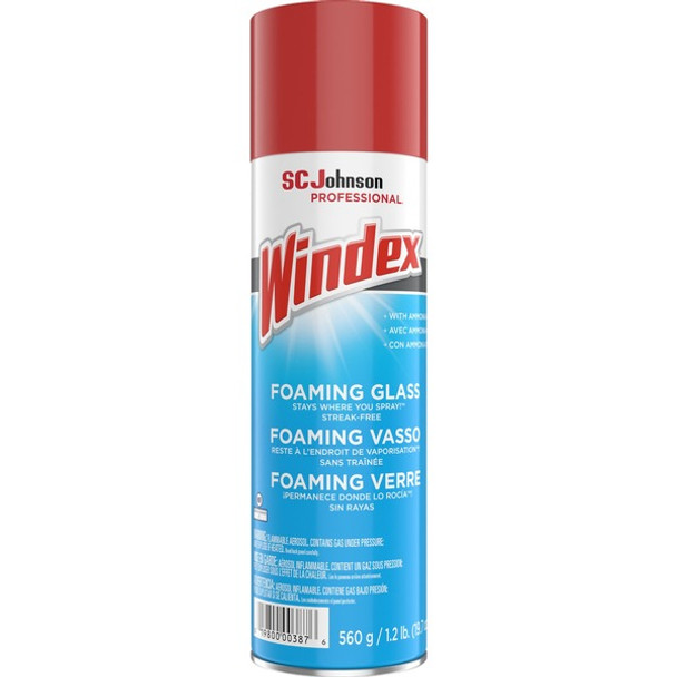 Windex&reg; Foaming Glass Cleaner - 19.7 fl oz (0.6 quart) - 1 Each - White