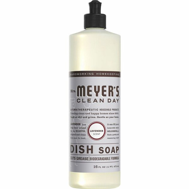 Mrs. Meyer's Clean Day Dish Soap - Concentrate - 16 fl oz (0.5 quart) - Lavender ScentBottle - Purple