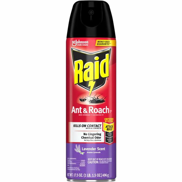 Raid Ant & Roach Killer Spray - Spray - Kills Cockroaches, Ants, Water Bugs, Palmetto Bug, Silverfish, Carpet Beetle, Earwig, Spider, Lady Beetle, Black Widow Spider, Crickets, ... - 1.09 lb - Red - 12 / Case