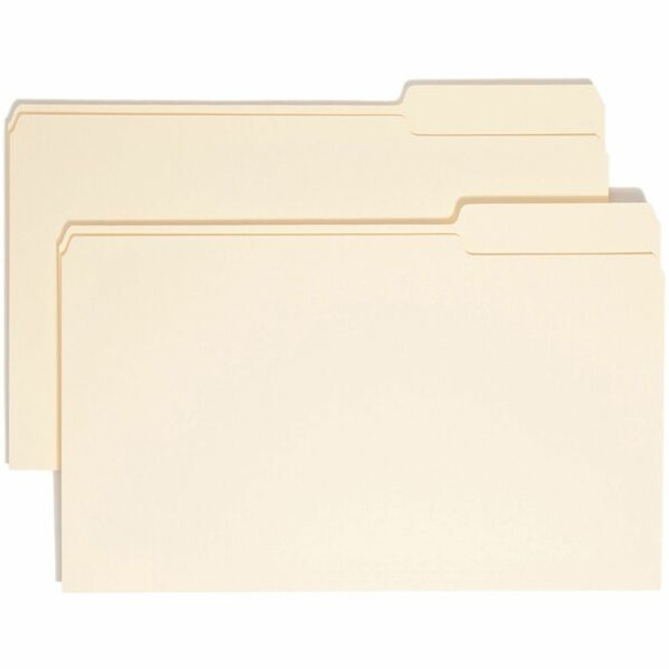 Smead 1/3 Tab Cut Legal Recycled Top Tab File Folder - 8 1/2" x 14" - 3/4" Expansion - Top Tab Location - Third Tab Position - Manila - 10% Recycled - 100 / Box