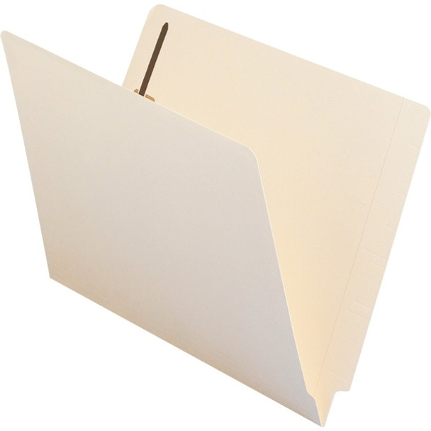 Smead Straight Tab Cut Letter Recycled Fastener Folder - 8 1/2" x 11" - 3/4" Expansion - 2 x 2B Fastener(s) - Pressboard - Manila - 10% Recycled - 50 / Box