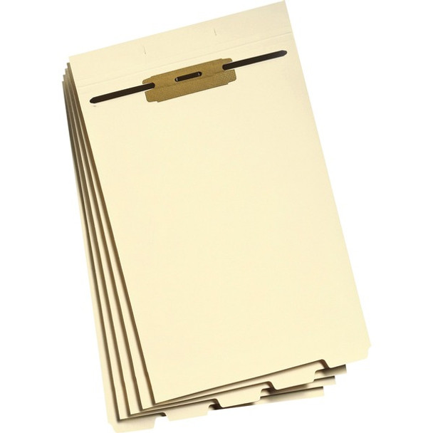 Smead 1/5 Tab Cut Legal Recycled Classification Folder - 8 1/2" x 14" - 1/2" Expansion - 1 x 2B Fastener(s) - 2" Fastener Capacity for Folder - Assorted Position Tab Position - 1 Divider(s) - Manila - 10% Recycled - 50 / Pack