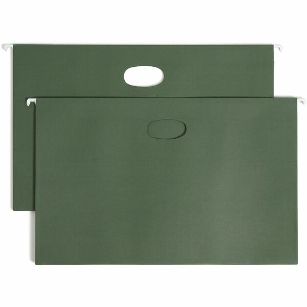 Smead Hanging File Pockets, 3-1/2 Inch Expansion, Legal Size, Standard Green, 10 Per Box (64320) - 8 1/2" x 14" - 3 1/2" Expansion - Standard Green - 30% Recycled