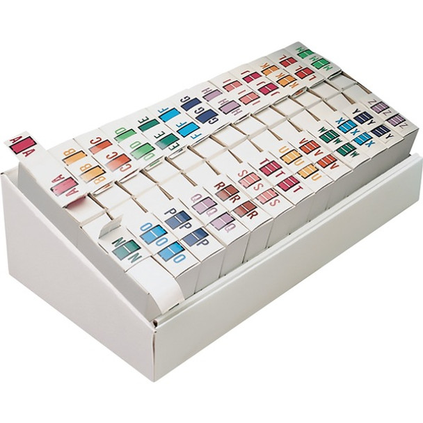 Smead BCCR Bar-Style Color-Coded Labels - "Alphabet" - 1 1/4" Width x 1" Length - Assorted - 500 / Box