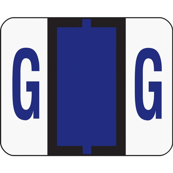 Smead BCCR Bar-Style Color-Coded Labels - "Alphabet" - 1 1/4" Width x 1" Length - Violet - 500 / Roll - 500 / Roll