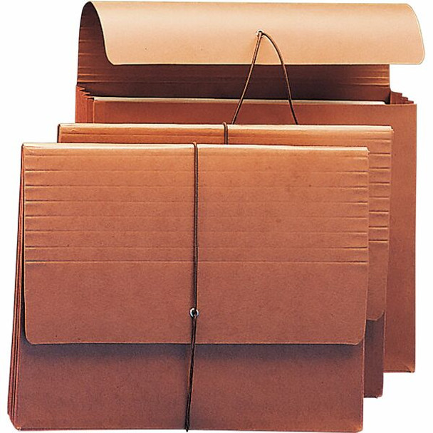 Smead Letter Recycled File Wallet - 8 1/2" x 11" - 3 1/2" Expansion - Redrope - Redrope - 30% Recycled - 10 / Box