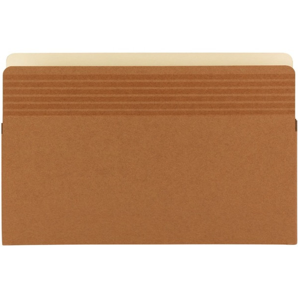 Smead Easy Grip Straight Tab Cut Legal Recycled File Pocket - 8 1/2" x 14" - 5 1/4" Expansion - Redrope - Redrope - 30% Recycled - 10 / Box