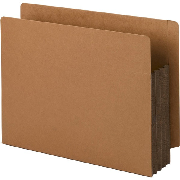 Smead Straight Tab Cut Letter Recycled File Pocket - 8 1/2" x 11" - 3 1/2" Expansion - 1 Pocket(s) - Top Tab Location - Redrope - Dark Brown - 30% Recycled - 10 / Box