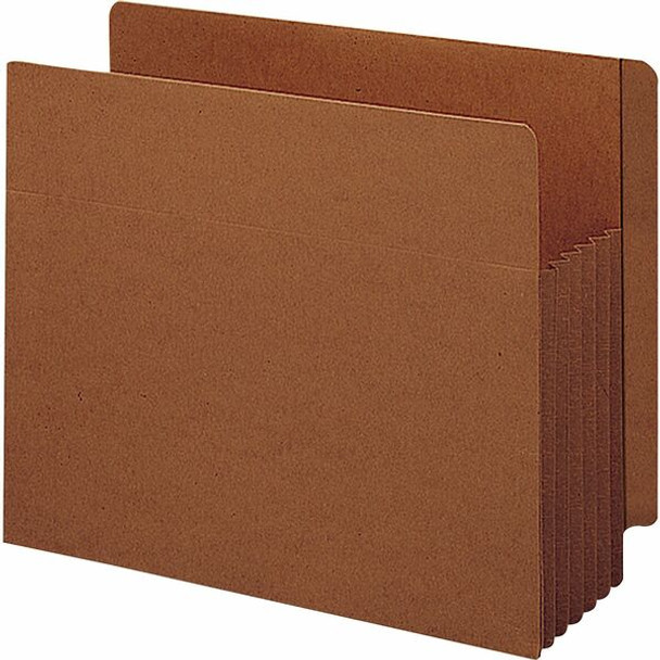 Smead TUFF Straight Tab Cut Letter Recycled File Pocket - 8 1/2" x 11" - 5 1/4" Expansion - Redrope - Redrope - 30% Recycled - 10 / Box