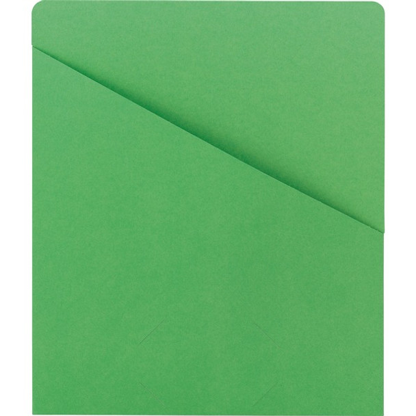 Smead Letter Recycled File Jacket - 8 1/2" x 11" - 1 Front Pocket(s) - Manila - Green - 10% Recycled - 25 / Pack