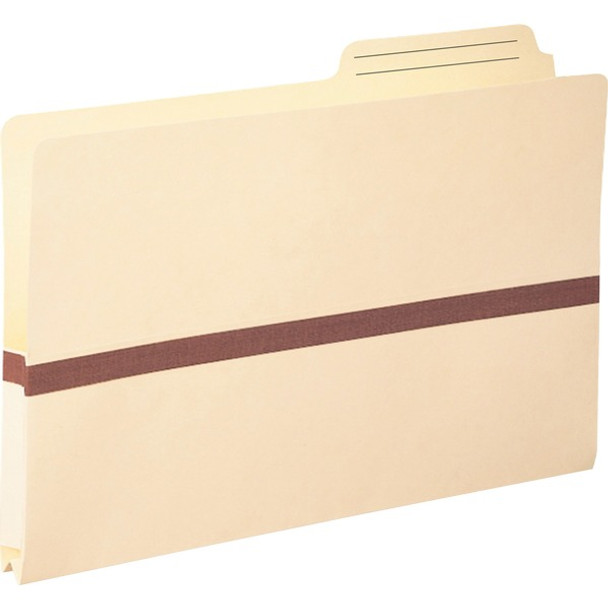 Smead Manila File Pockets with 2/5-Cut Tab - Legal - 8 1/2" x 14" Sheet Size - 1" Expansion - 2/5 Tab Cut - 11 pt. Folder Thickness - Manila - Recycled - 1 Each